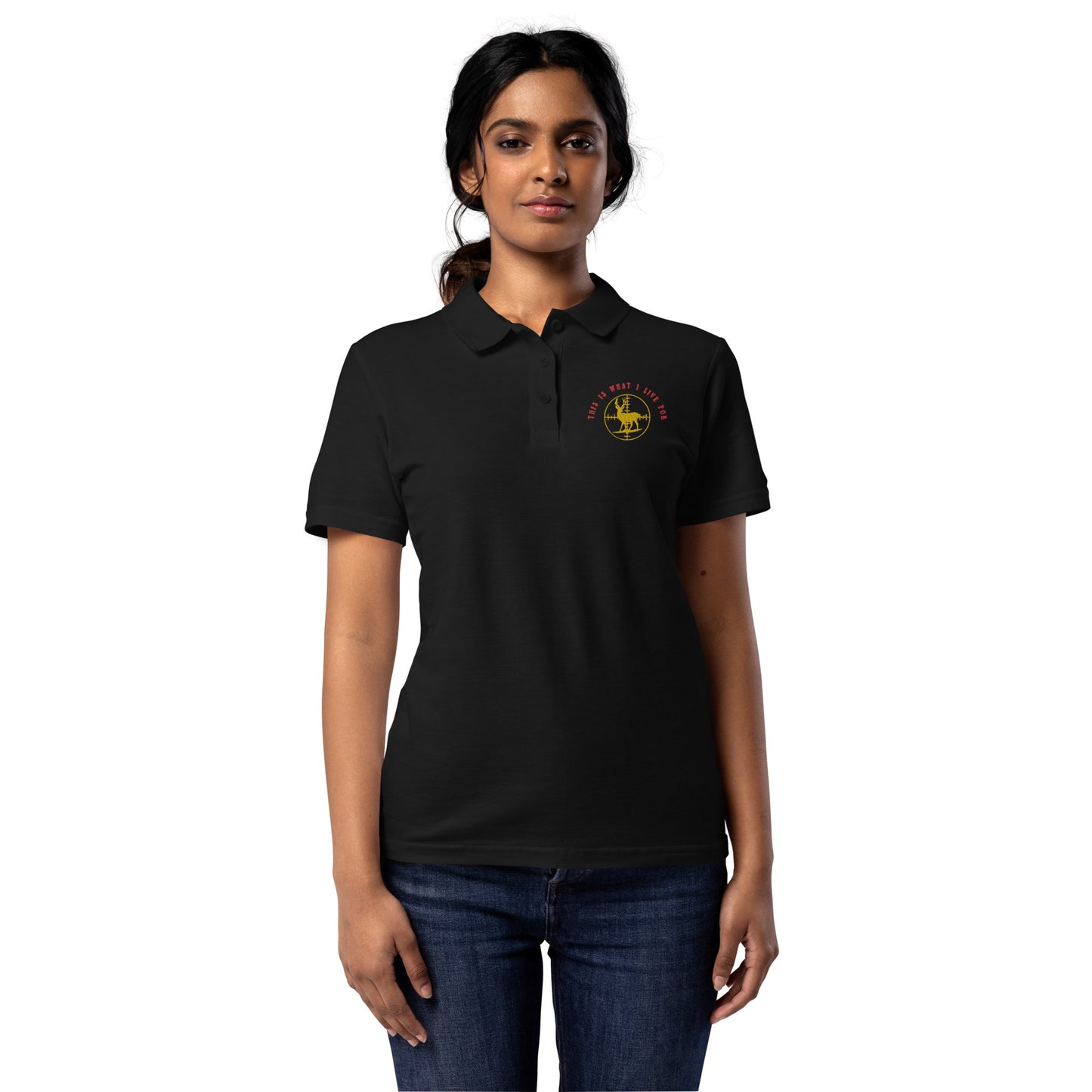 This is What I Live For Women’s pique polo shirt (Hunt 1)