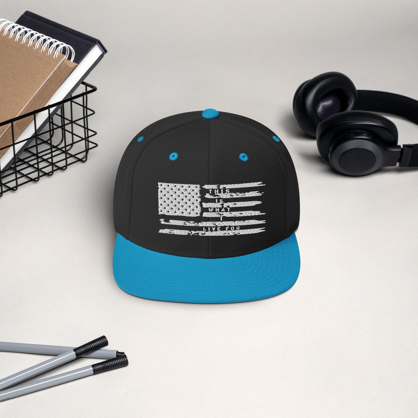 This is What I Live for Snapback Hat (Flag)