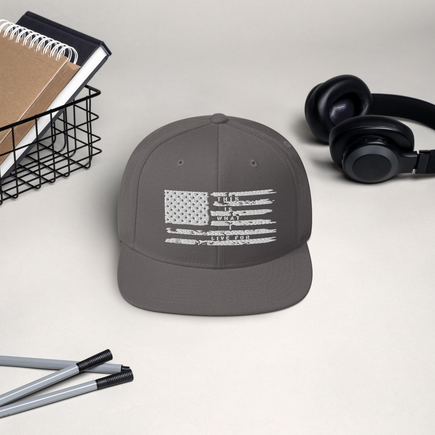 This is What I Live for Snapback Hat (Flag)