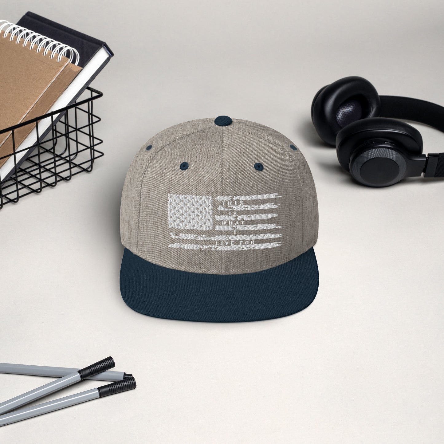 This is What I Live for Snapback Hat (Flag)
