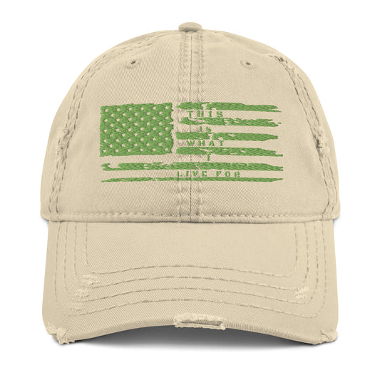 This is What I Live For Distressed Dad Hat (Flag)