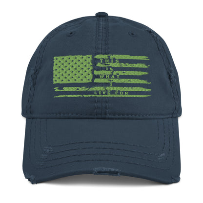This is What I Live For Distressed Dad Hat (Flag)