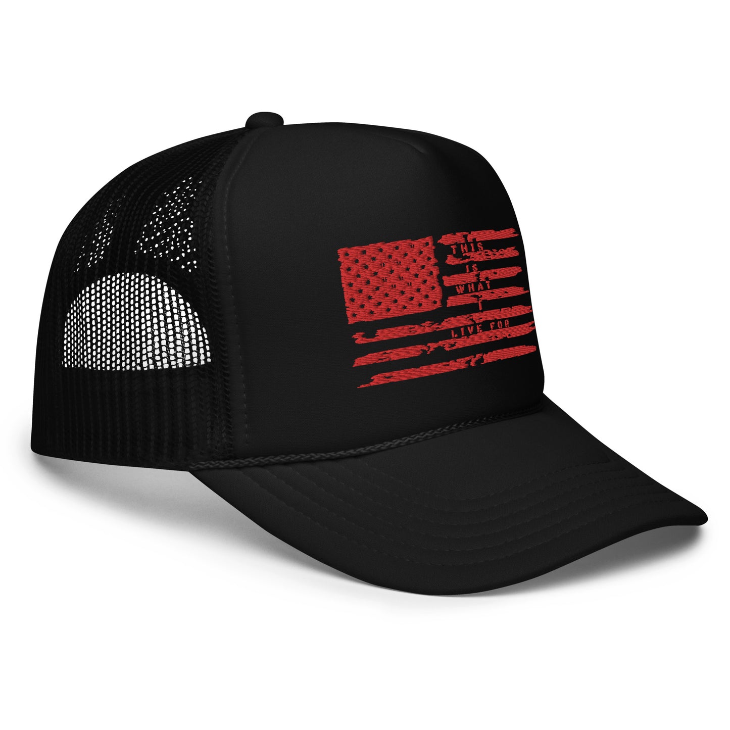 This is What I Live for Foam trucker hat (Flag)