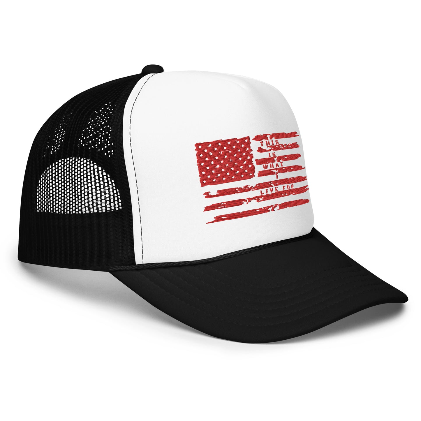 This is What I Live for Foam trucker hat (Flag)