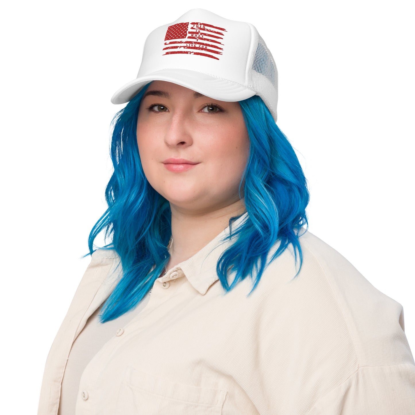 This is What I Live for Foam trucker hat (Flag)
