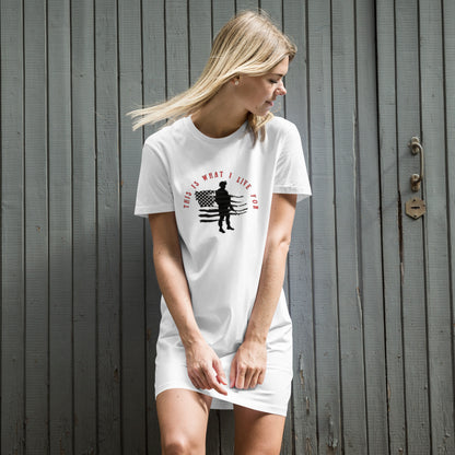This is What I Live For Cotton t-shirt dress (military)