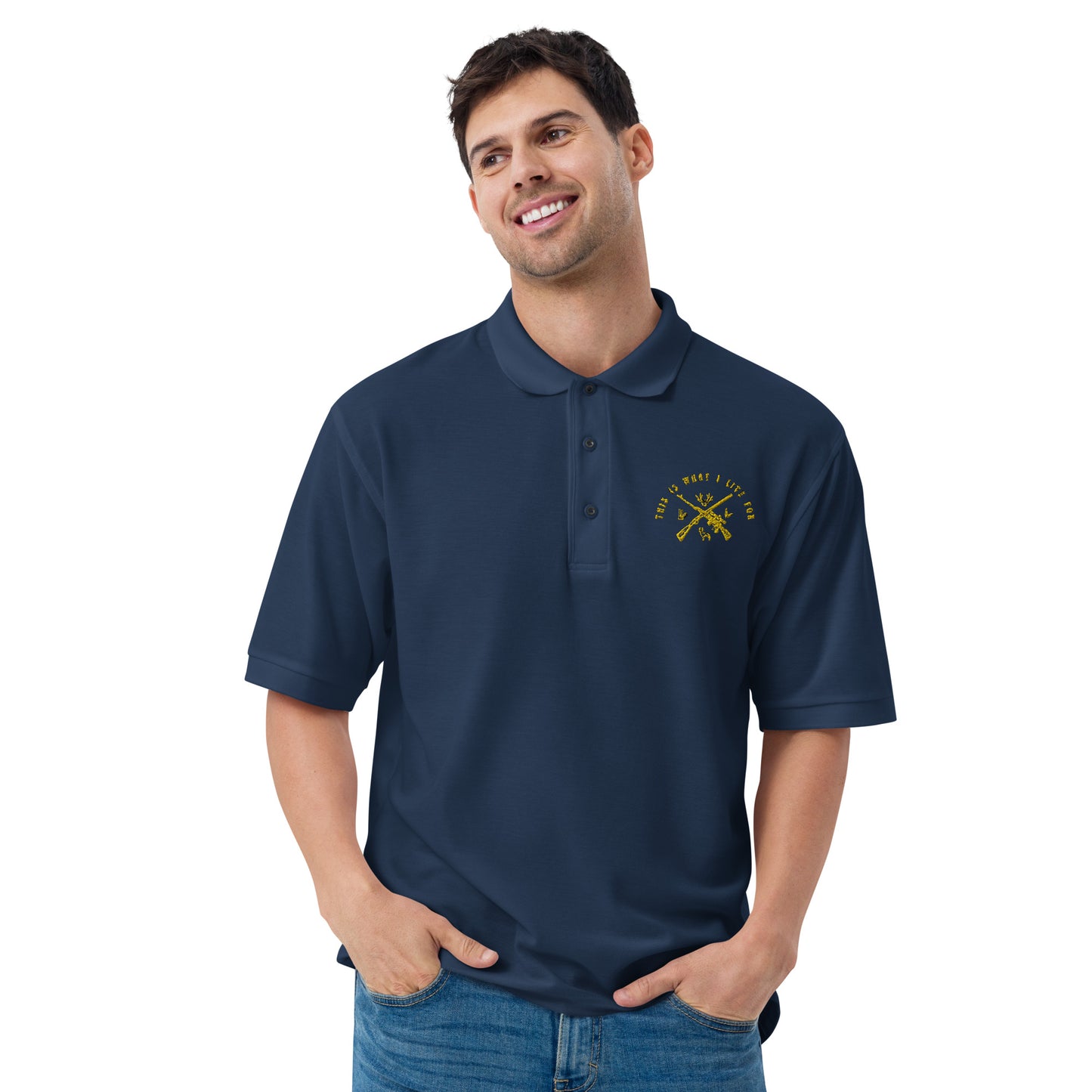 This is What I Live For Men's Premium Polo (Hunt 2)