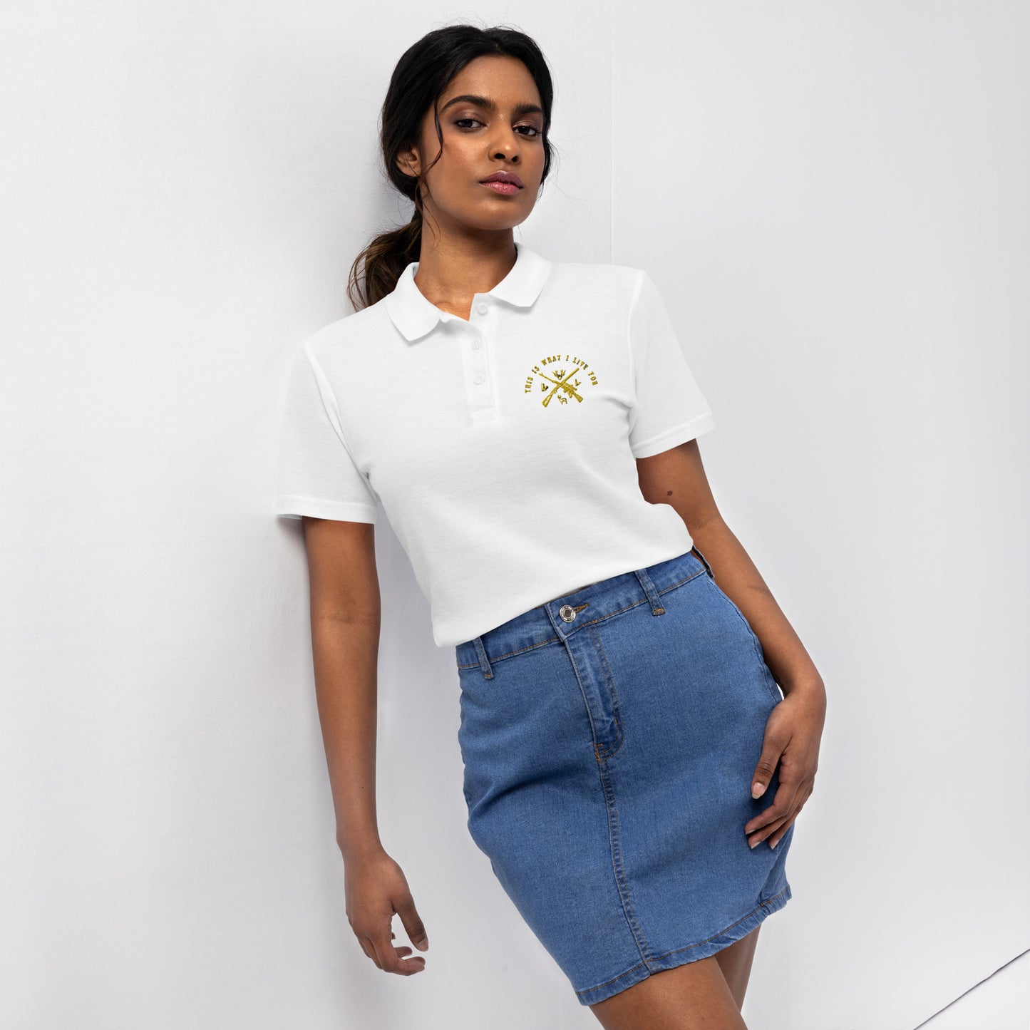 This is What I Live For Women’s pique polo shirt